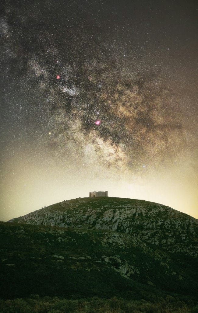 Milky Way over Torroella de Montgrí Castle. 

One of my favourites astrophotography photos taken in the 2021 summer with this impressive Miky Way Core rising over one of the most famous castles of Catalunya. 
